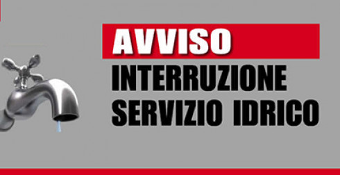 Avviso di interruzione servizio idrico intero territorio comunale Marted� 15 Ottobre 2024